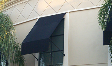 Commercial Canvas Awning Black