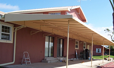 Residential Patio and Terrace Awning Ivory Side