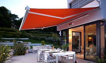 Residential Retractable Awning Orange